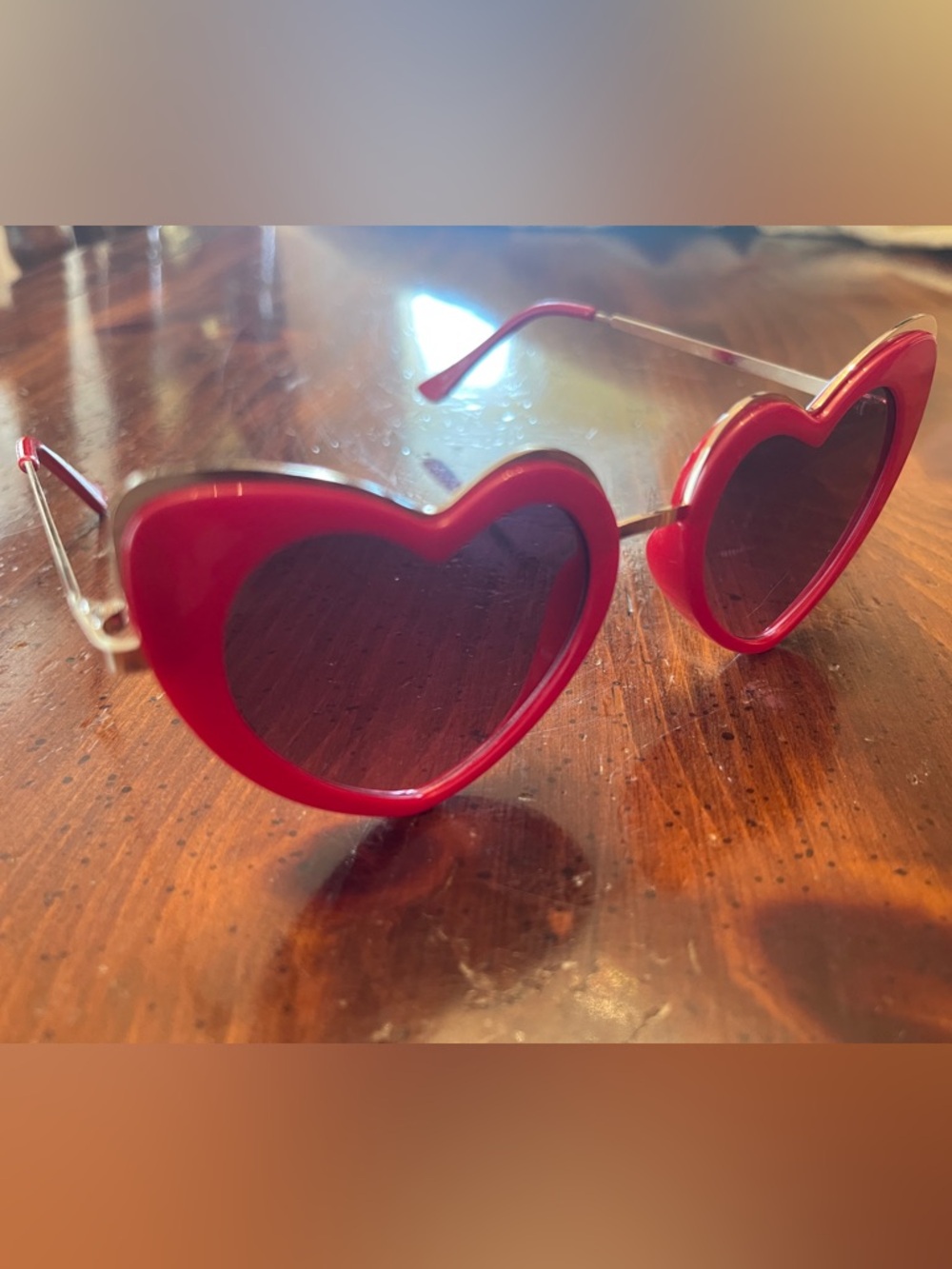 Red Heart-Shaped Sunglasses ❤️ 🕶️
